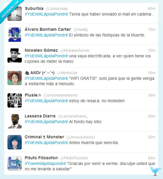 lápida,hashtags,recopilación,#yoenmilapidapondre