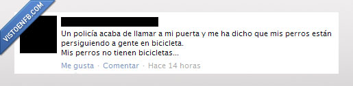 perros,bicicleta,perseguir,policía