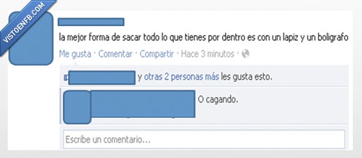 cagar,sacar,lapiz,boligrafo,papel,profundo,jodestados