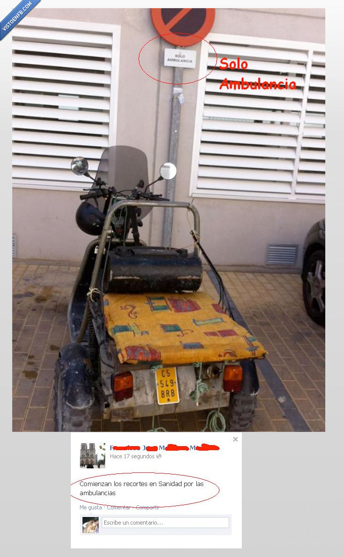 sanidad,parking,wtf,moto,recortes,ambulancias