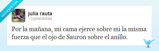 ojo sauron,cama,mañana,atracción,anillo