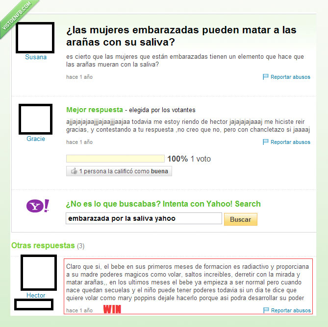 radioactiva,embarazada,mata,arañas,yahoo respuestas,saliva