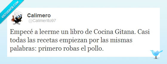 Gitana,robar,pollo,cocina