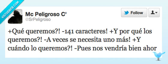 caracteres,140,twitter,manifestacion,queremos,141,ahora
