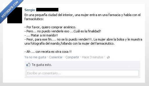 foto,chiste,arsenico,farmaceutico,marido,mujer,receta