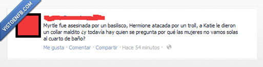 hermione,myrtle,kate,baño,mujeres,solas,hp,harry potter