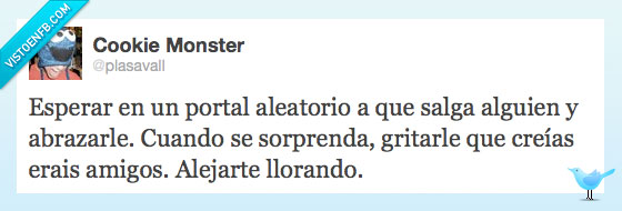 sorprender,llorar,abrazo,amistad,locura,portal