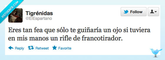 Fea,guiñar,ojo,rifle,francotirador