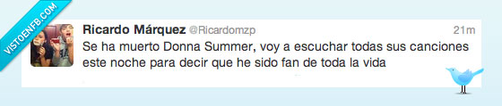 donna summer,muerta,twitter,fan