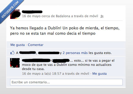 mentira,compartir,móvil,ubicación,badalona,dublin