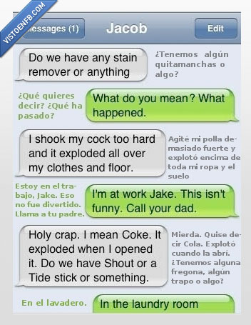 agitar,derramar,explotar,watsapp