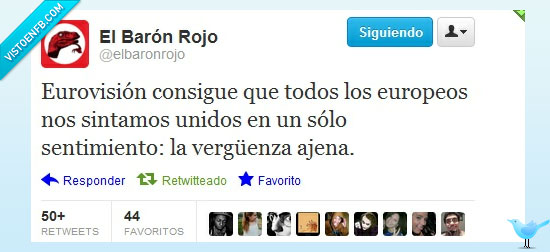 barón,rojo,eurovisión,sentimiento,vergüenza,ajena
