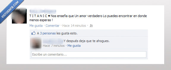 titanic,facebook,ahogar,amor