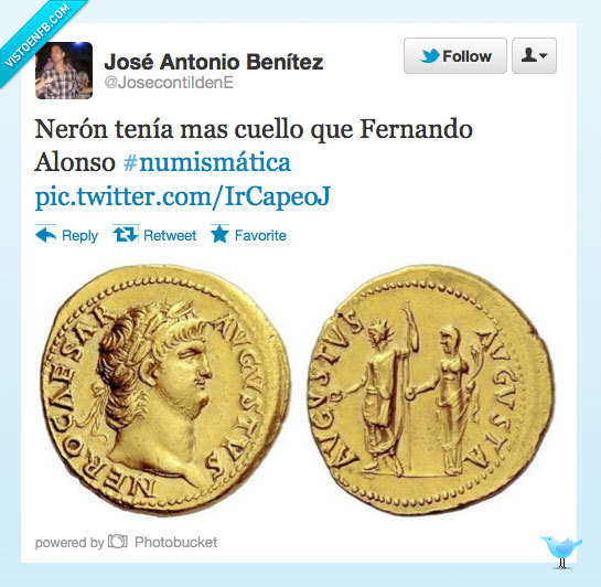 cuellaco,cuello,Fernando Alonso,Nerón,toro,numismatica