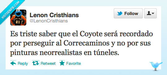 Coyote,Correcaminos,arte,neorrealista,tunel,triste,saber,recordado