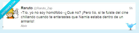 odio,armario,homófobo,Narnia