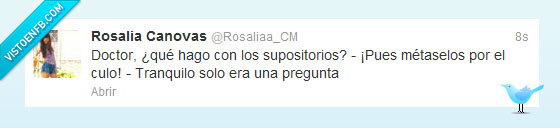 pregunta,tranquilo,meter,meta,supositorio,doctor