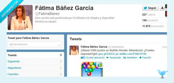 twitter,al menos hizo buena puntuacion,Ministra de Trabajo,Bubbles,asi nos va,tweet