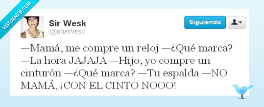 reloj,cinturon,marca,twitter,chiste