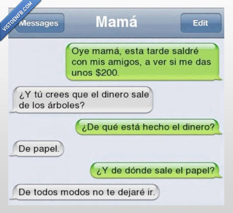 salir,viene,arbol,dinero,papel