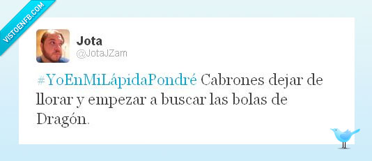 Friki,Dragon Ball,Humor,lapida,pondre,cabrones,dejad,buscar,llorar,bola. dragon