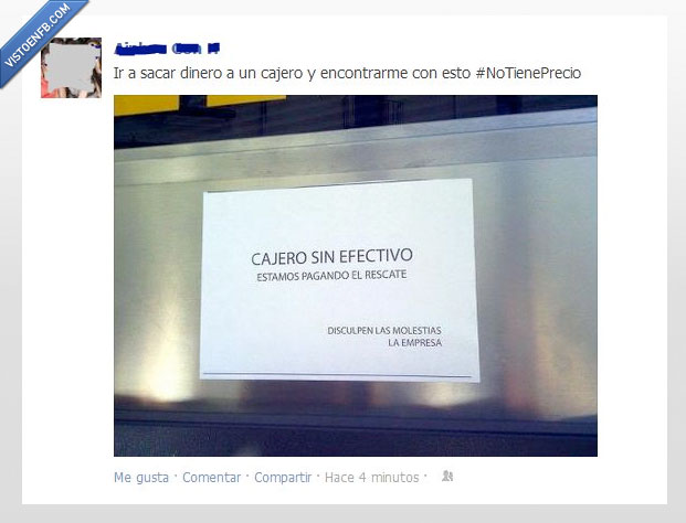 rescate,cajero,sin,no efectivo,paga,molestia,cartel,nota