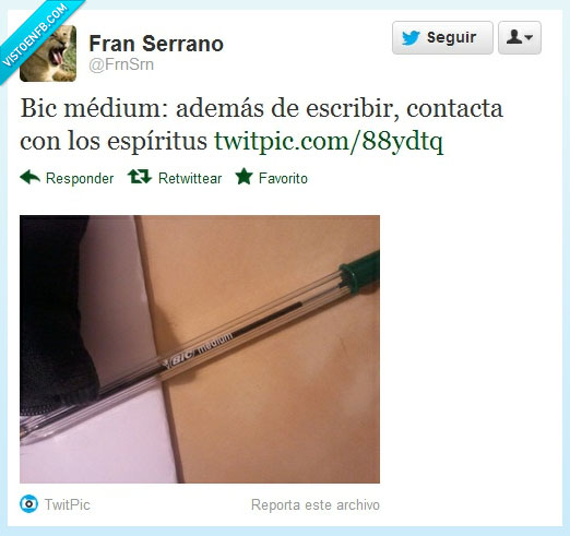 Bic,médium,espiritus