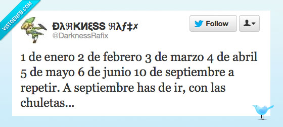 Septiembre,enero,febrero marzo,mes,san fermin,cancion,chuleta,repetir