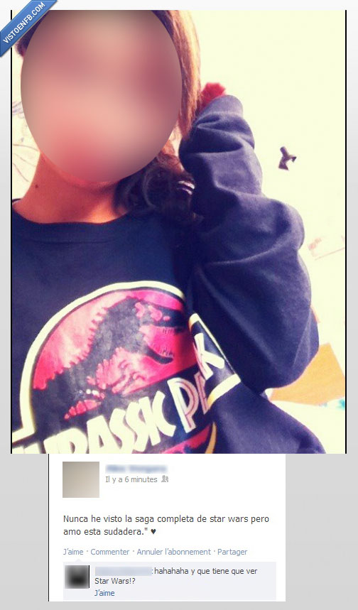 sudadera,Jurassic Park,Star wars,fail,pija,tonta,es muy fans