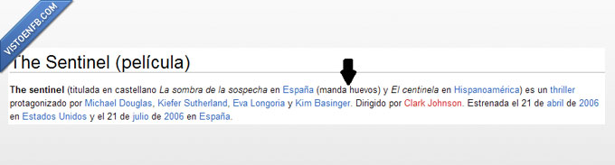 Wikipedia,traducción,huevos,sentilel,centinela,la sombra de la sospecha,me lo patillo todo