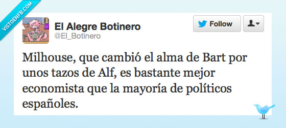 Milhouse,economista,cambio,alma,bart,simpson,tazo,alf,mejor,politico,español