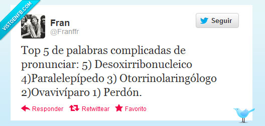 Palabras,complicadas,top5,franffr,perdon,desoxirribonucleico,paralelepipedo