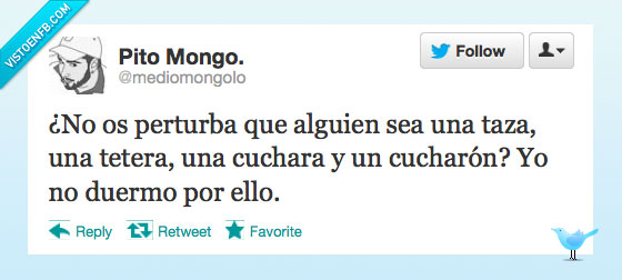 taza,tetera,cuchara,cucharón,multiple personalidad,perturba