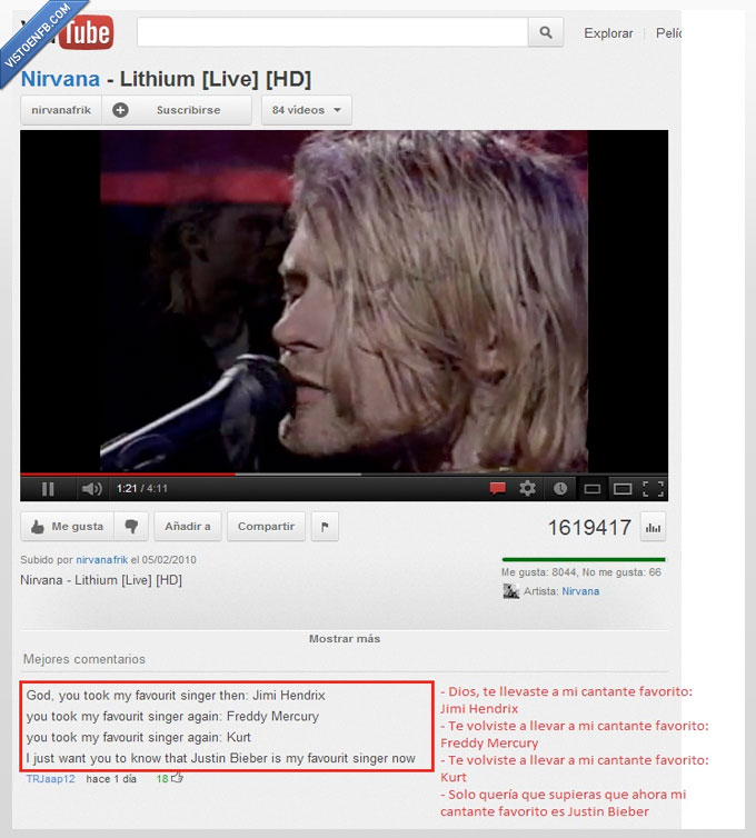 musica,nirvana,kurt,cobain,justin,bieber,dios,youtube