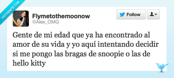 alex es una chica,tuit,bragas,amor,para siempre,twitter,snoopie,hello kitty