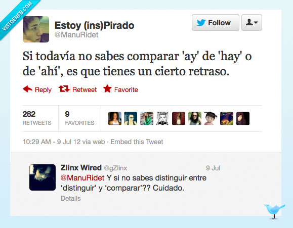 Distinguir,Comparar,ay,ahí,hay,retrasado