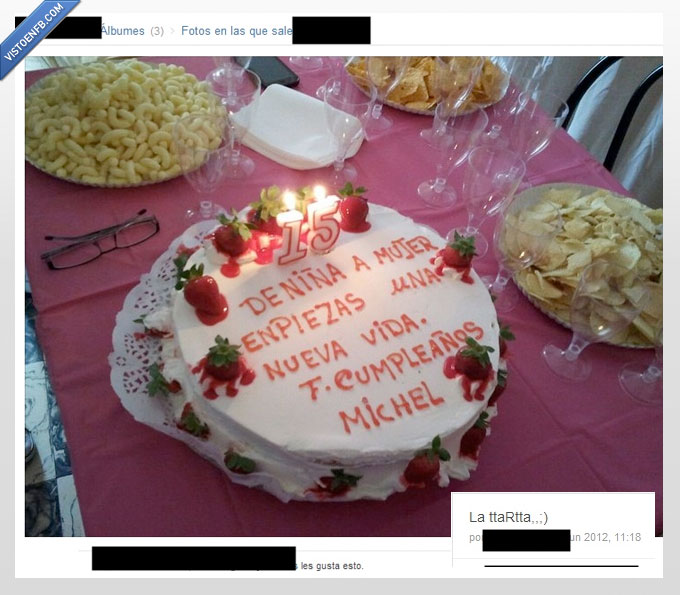 tuenti,cumpleaños,tarta,FAIL,enpieza,ortografia nula