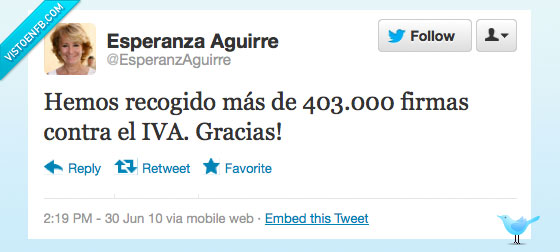 281699 - Quién nos lo IVA a decir 2 años después por @EsperanzAguirre