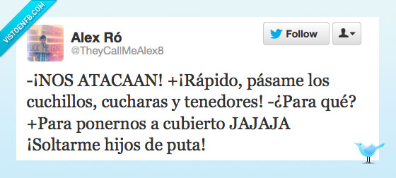 cubiertos,tenedores,cucharas,cuchillos,atacar