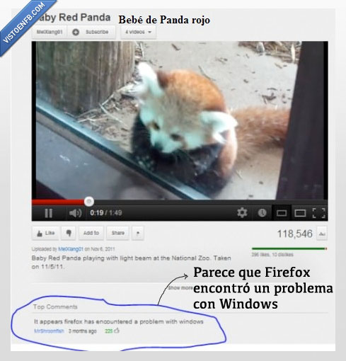 firefox,panda,windows,ventana,problema,zorro,explorador,mozilla,video,youtube
