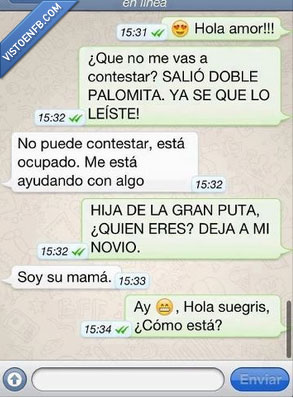 Whatsapp,suegra,novios,movil,fail