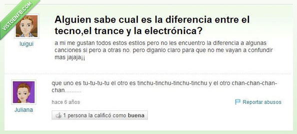 tecno,diferencias,musica electronica,trance,chundachunda