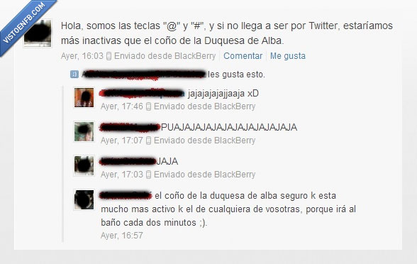 twitter,duquesa de alba,estado,inactiva,almohadilla,tuenti,baño