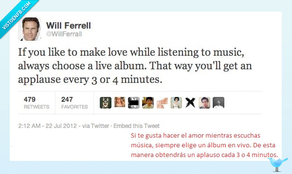 minuto,directo,aplauso,musica,Will Ferrell,Amor