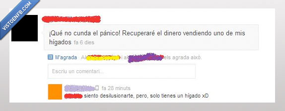 higado,dos,vender,pánico,riñones,dinero