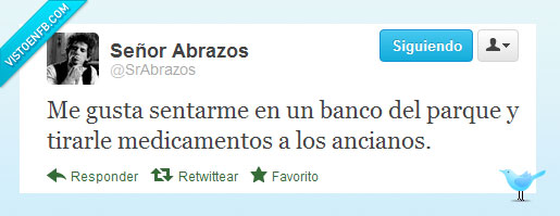 Twitter,ancianos,medicamentos,parque,lanzar,tirar,palomas,pastillas
