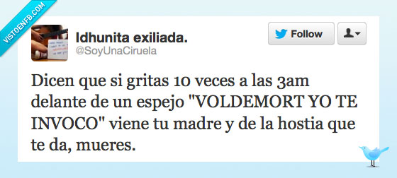 espejo,invocar,madre,tweet,voldemort
