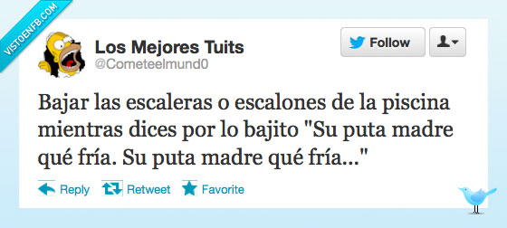 fría,madre,queja,bajito,piscina,escalera,bajar