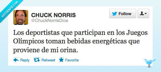 Energeticas,Bebidas,Chuck Norris,Juegos Olimpicos,Orina