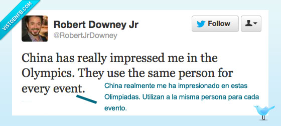 misma,china,juego olimpicos,twitter,persona,todas,categorias,disciplina,evento,robert downey jr